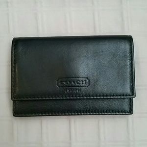 Coach leather accordion card case